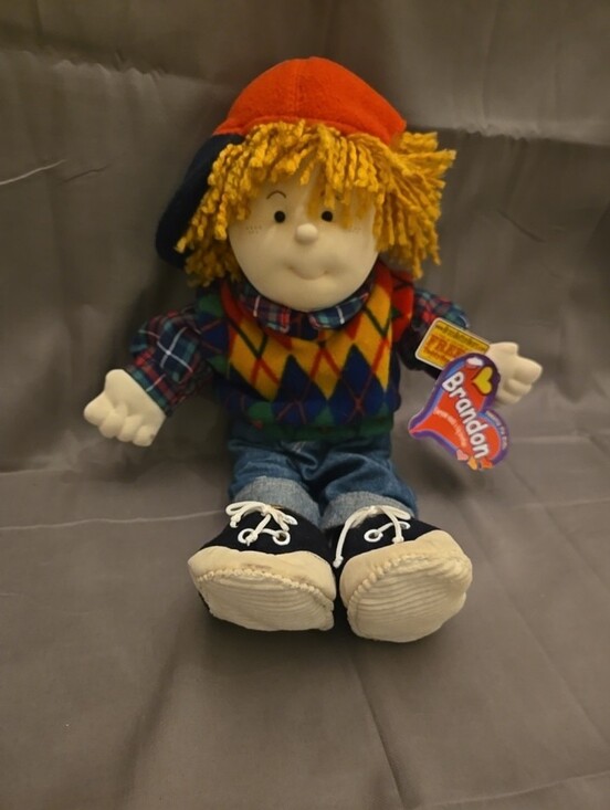 Sweetie Pie Kids Other - Sweetie Pie Kids Brandon Doll 16” Plaid Shirt Yarn Hair Retro 90s Outfit W/ Tags